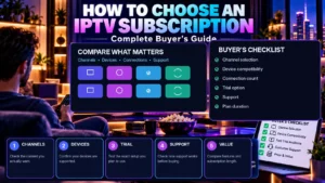 How to choose an IPTV subscription by checking channels devices connections trial and support