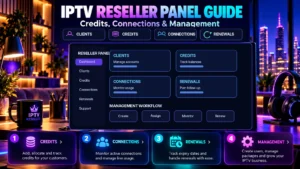 IPTV reseller panel guide for clients credits connections renewals and management