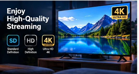 4K IPTV streaming quality on television